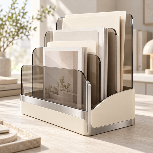 Livalwell® 5-Tier Smoked Acrylic File Organizer