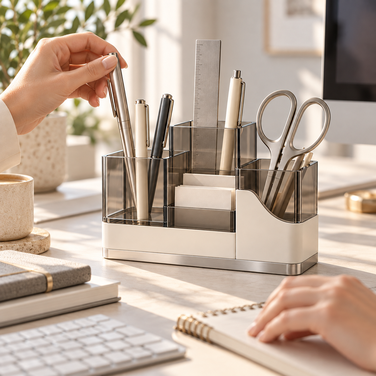 Livalwell® Multi-Compartment Desk Organizer