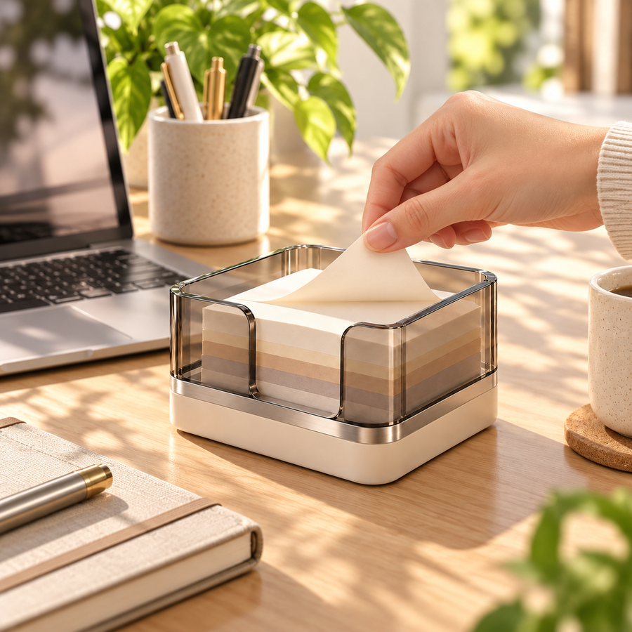 Livalwell® Smoked Acrylic Sticky Note Holder